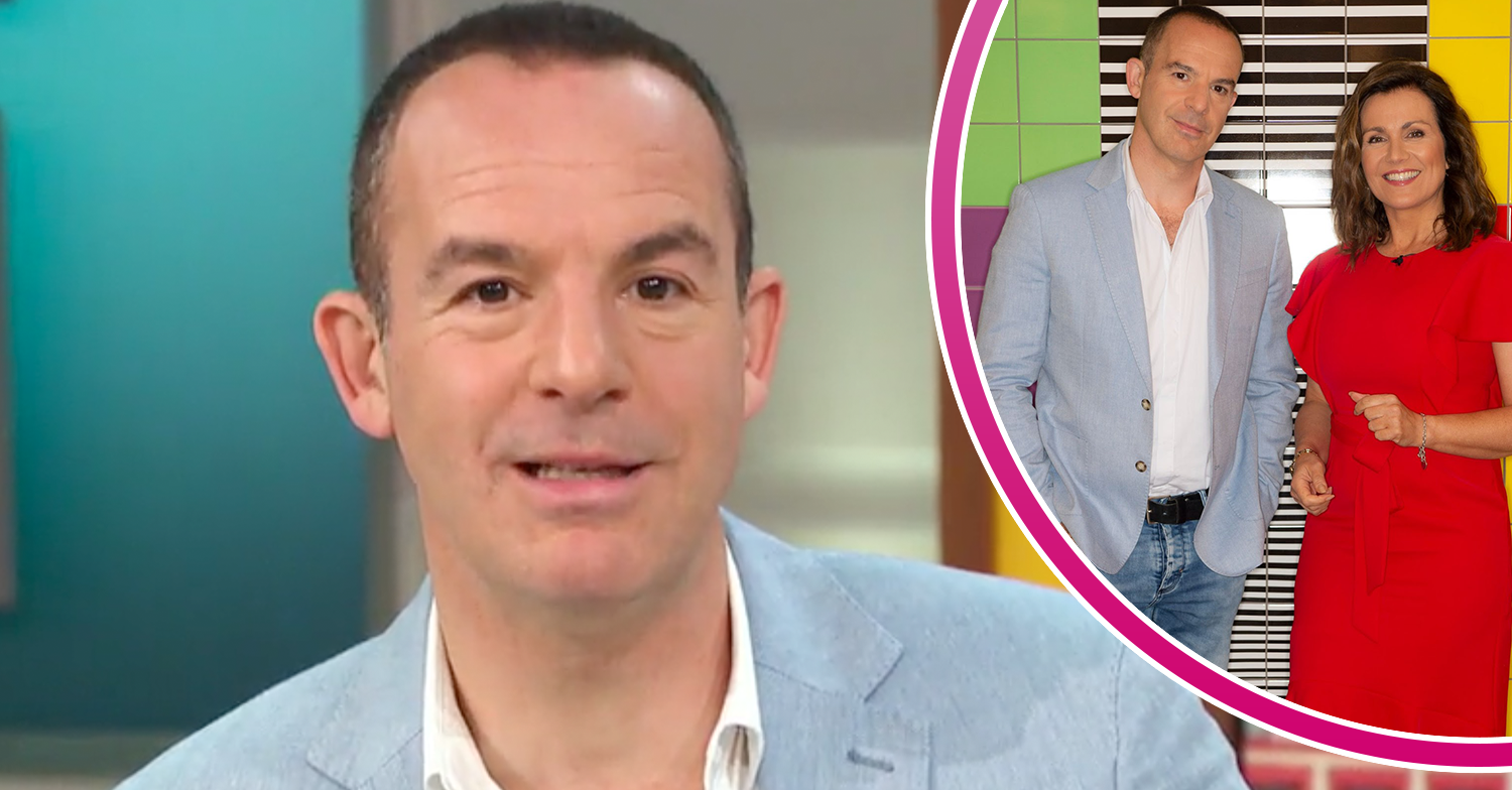 Martin Lewis smiling and with Susanna Reid