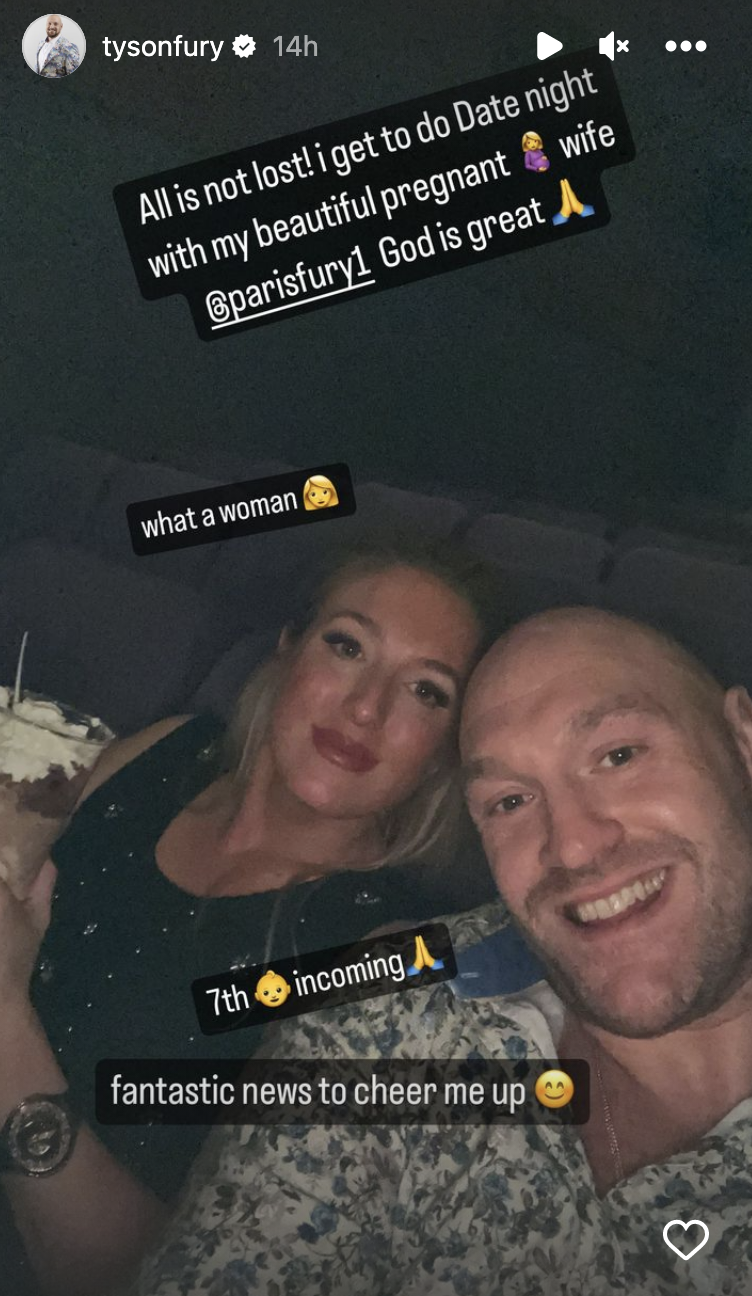 Paris Fury and Tyson Fury smiling 