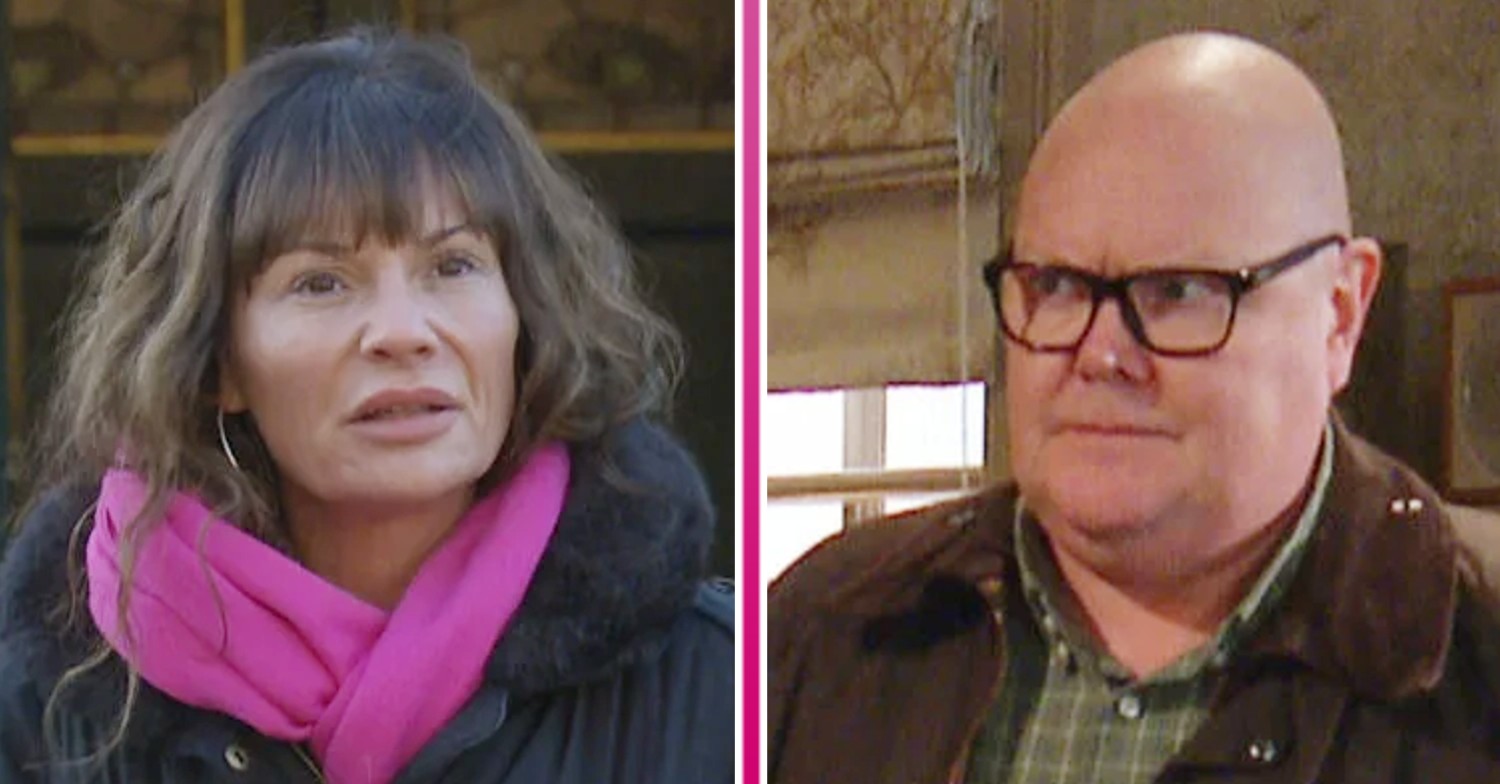 Composite image of Chas and Paddy on Emmerdale (Credit: ITV/Composite: Entertainment Daily)