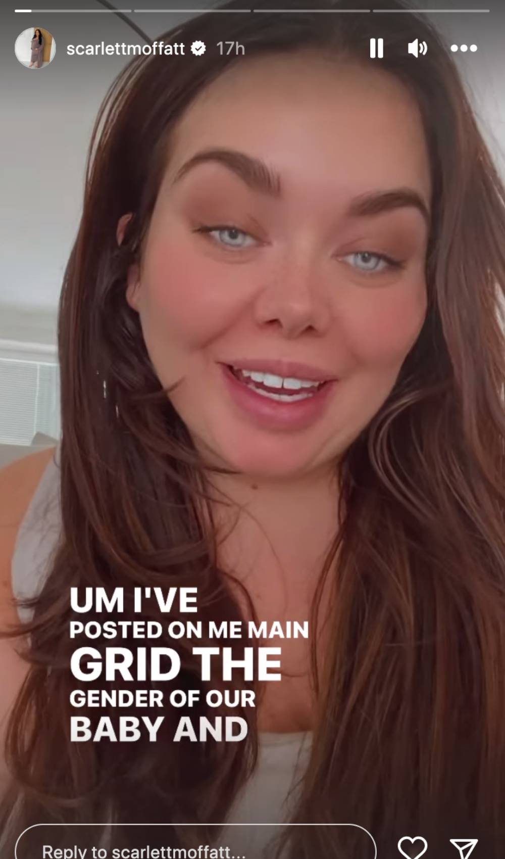 Scarlett Moffatt shares her gender reveal
