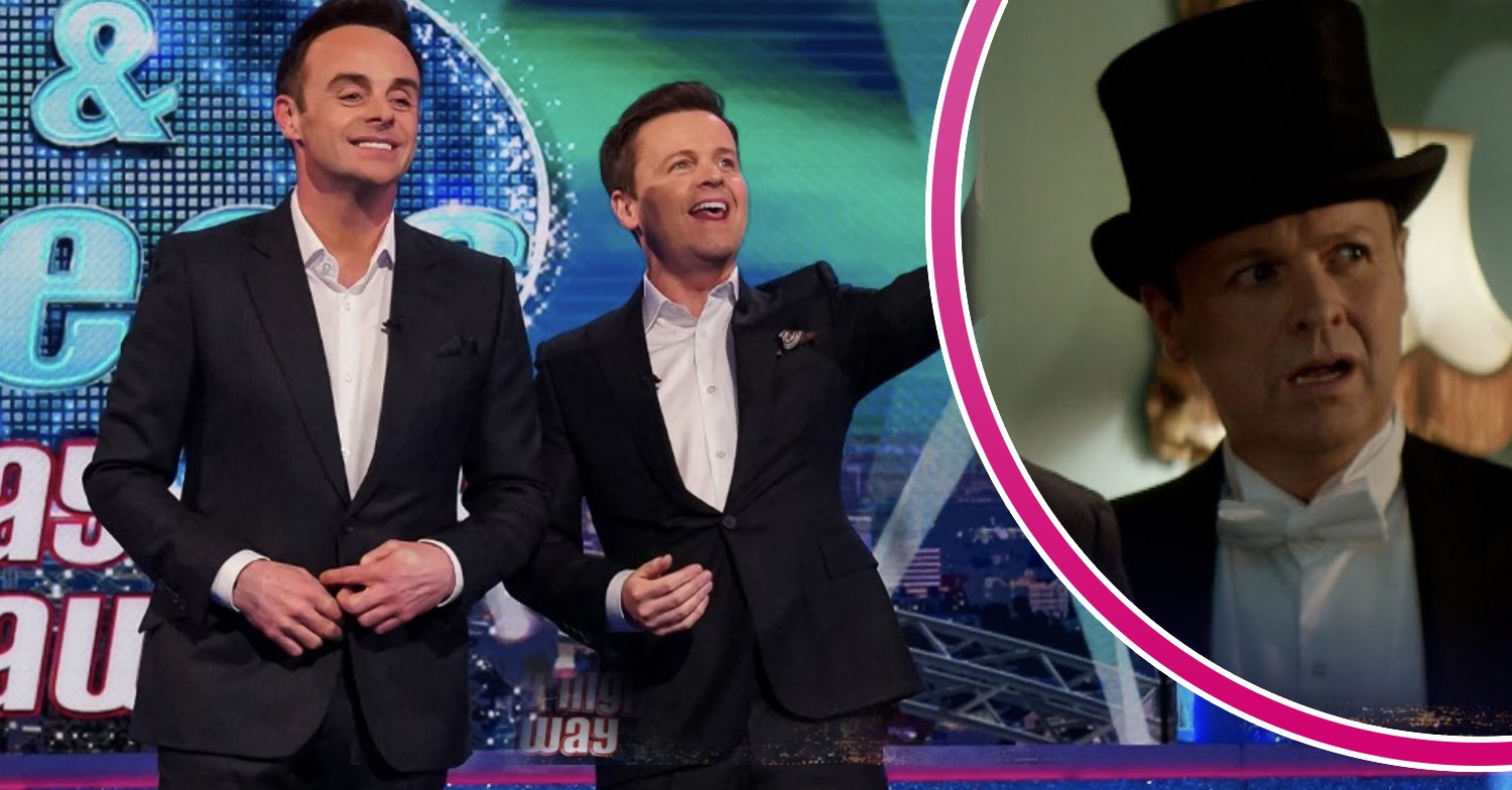 Ant and Dec hosting Saturday Night Takeaway and Dec in a top hat