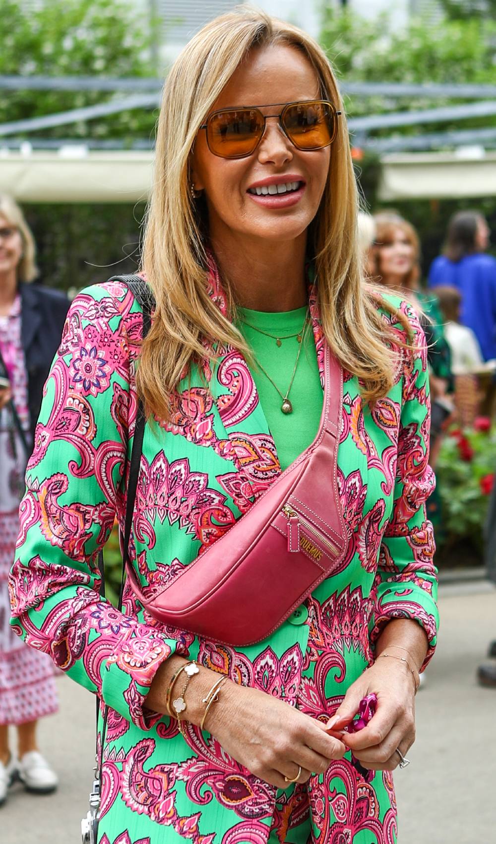 Amanda Holden wears a bright outfit