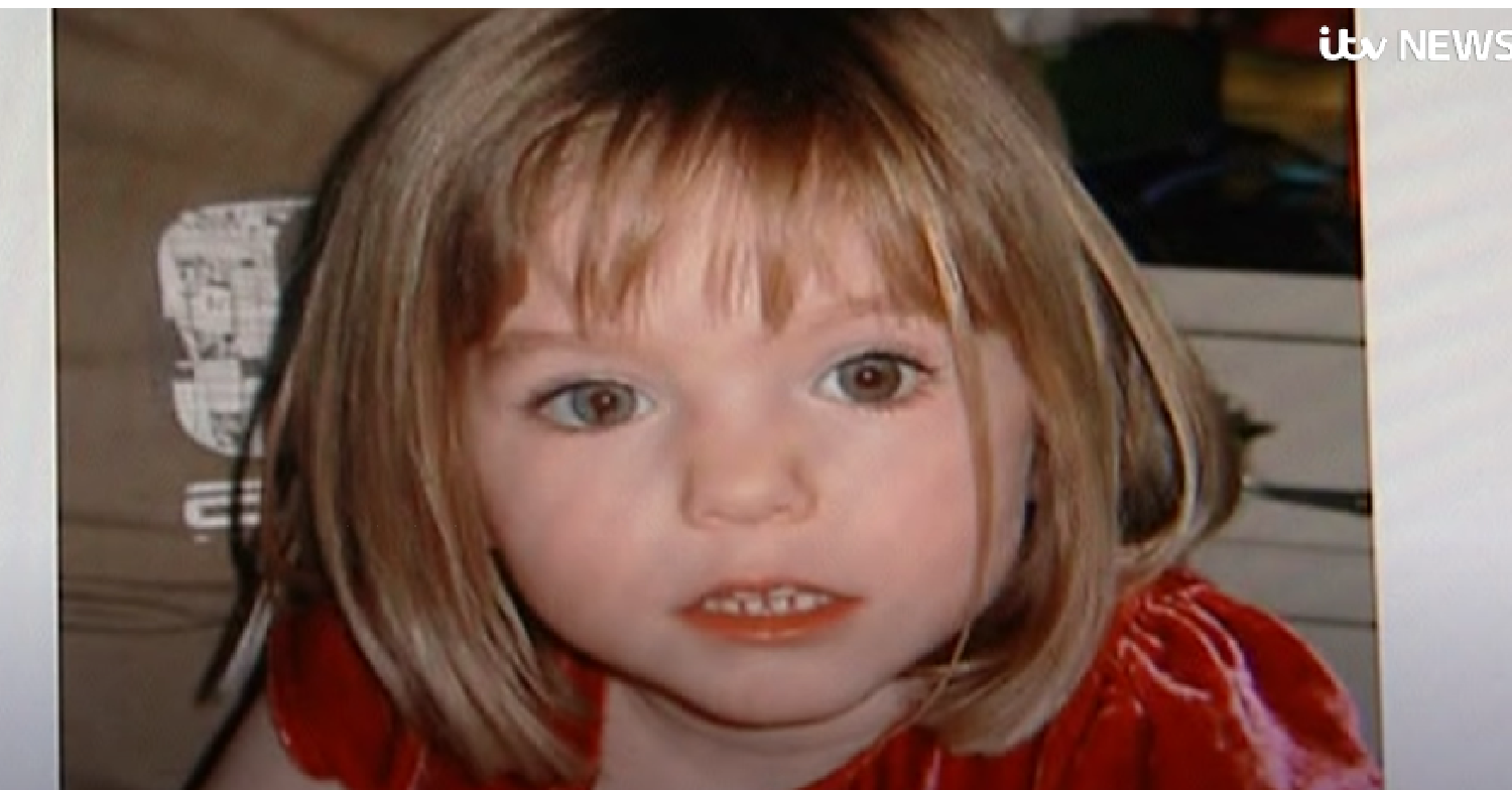 Madeleine McCann looking at the camera in image on ITV News