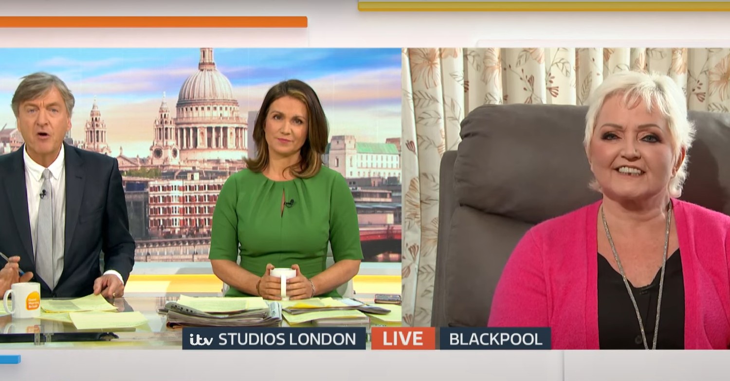 Linda Nolan talking with Richard Madeley and Susanna Reid