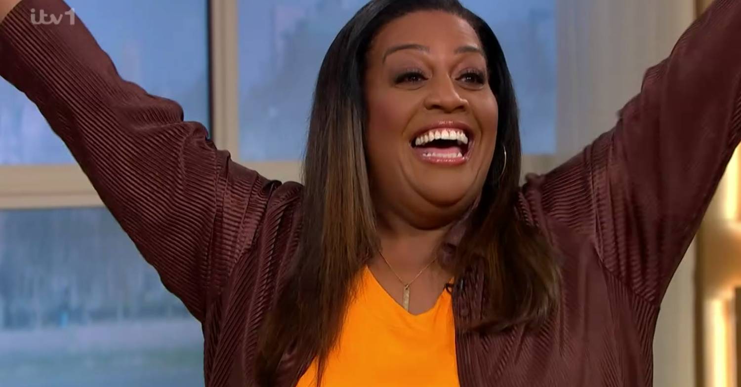 Alison Hammond puts her arms in the air on This Morning today