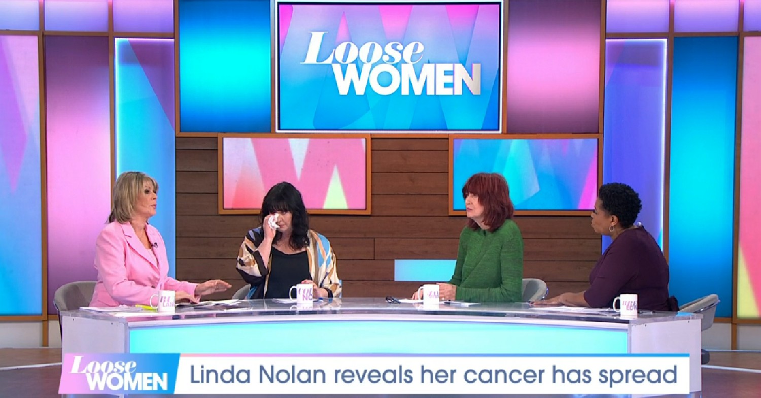 Coleen Nolan crying alongside co-stars on Loose Women