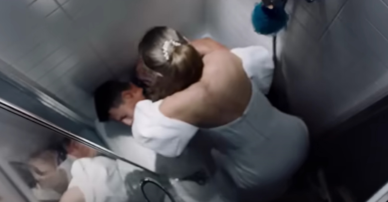 Coronation Street's Daisy is covering an injured Ryan with water in the shower