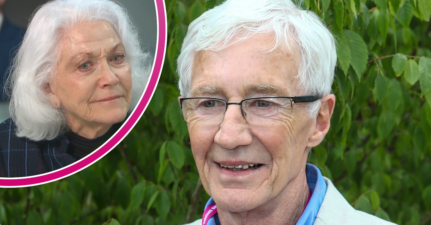 Linda Thorson tearful on GMB and Paul O'Grady smiling at Chelsea Flower Show
