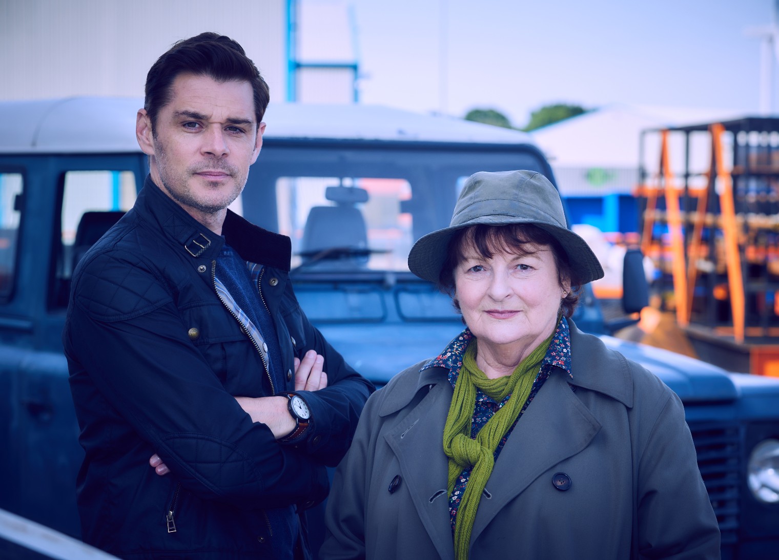 Vera and DS Aiden Healey pose in series 12