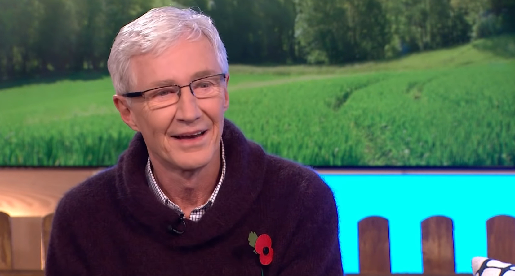 Paul O'Grady smiles during This Morning interview