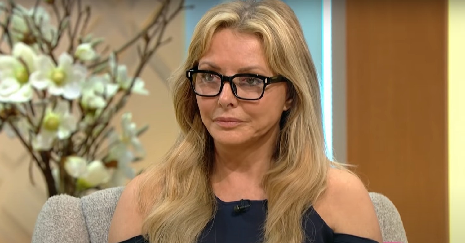 Carol Vorderman wearing glasses on Lorraine 