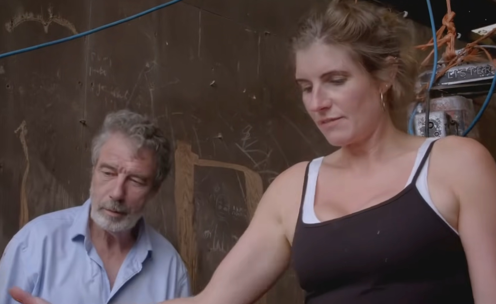 Amanda and Clive frown on Our Yorkshire Farm