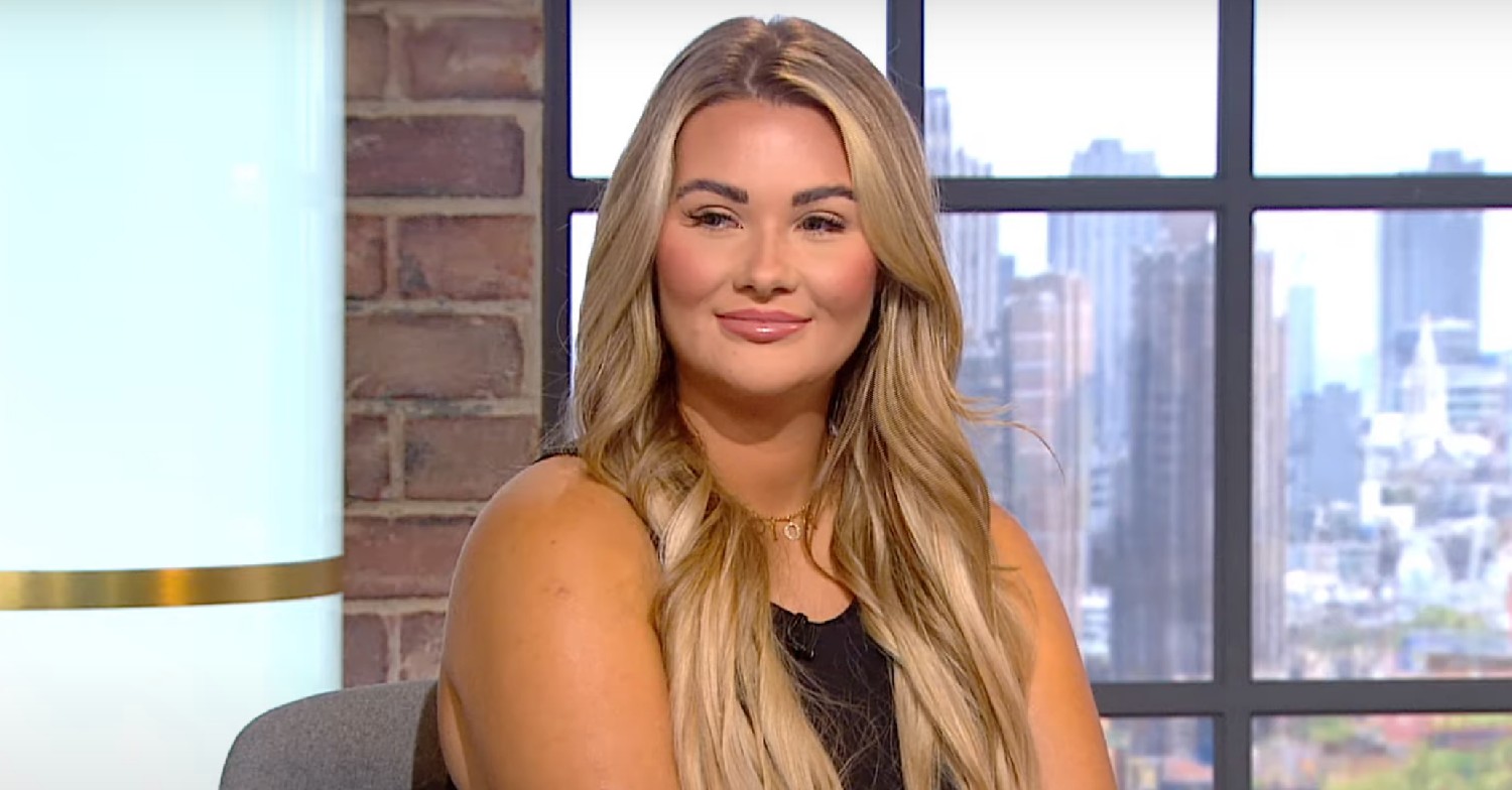 Love Island star Shaughna Phillips smiling on the Jeremy Vine Show