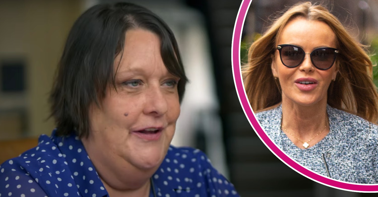 Kathy Burke speaking / Amanda Holden in sunglasses