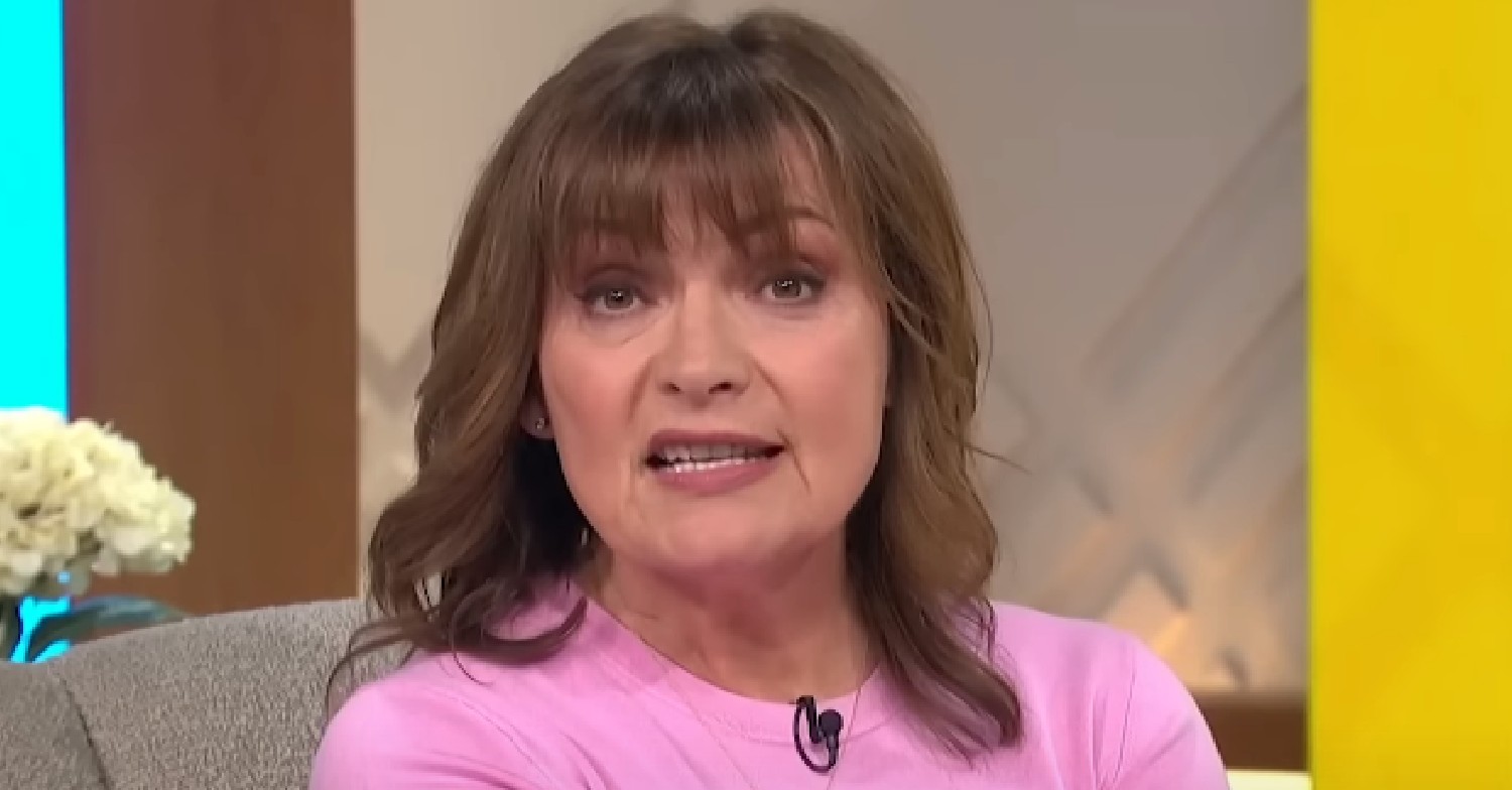 Lorraine Kelly speaking to the camera on ITV show