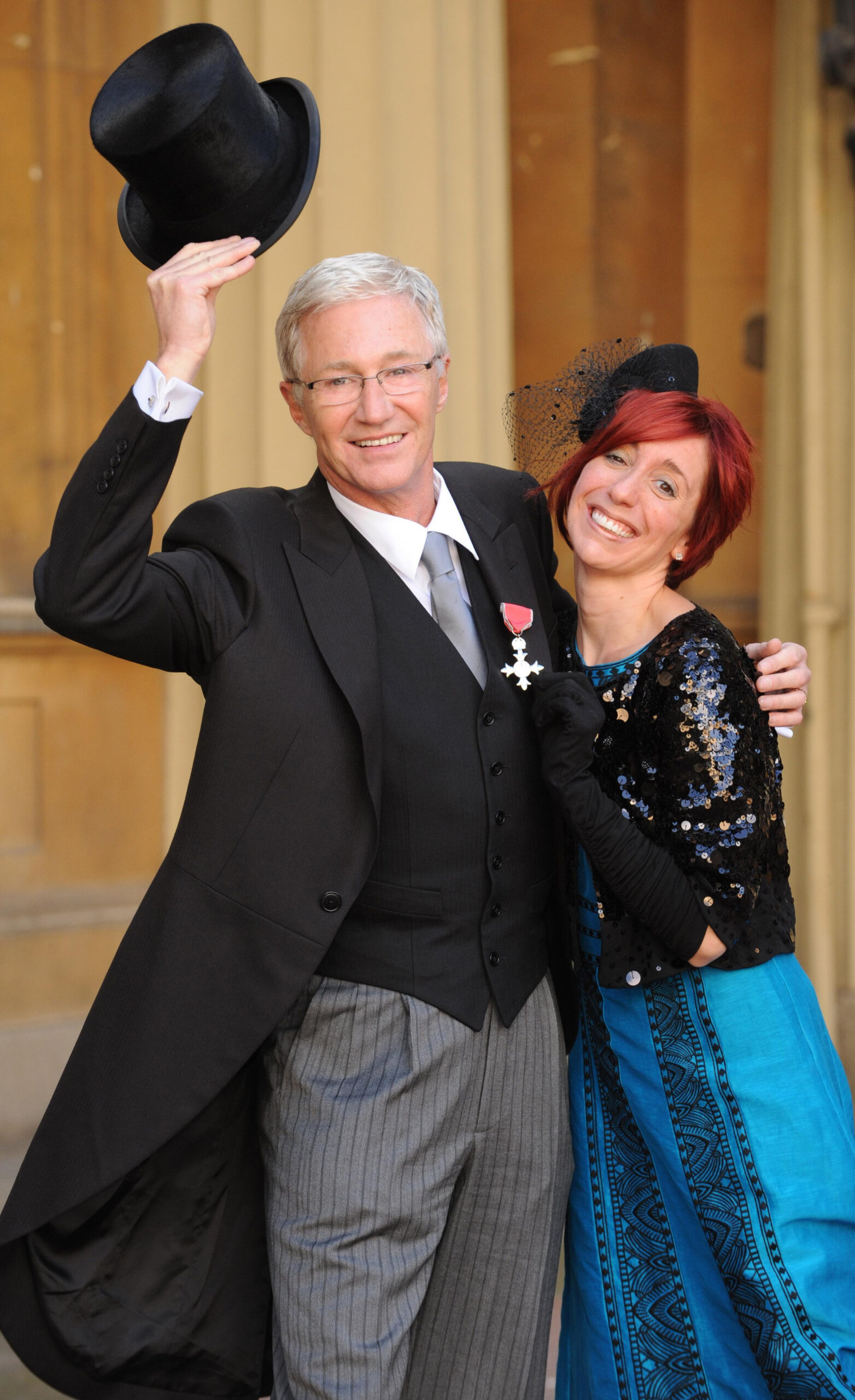 Paul O'Grady and daughter Sharon at Buckingham Palace
