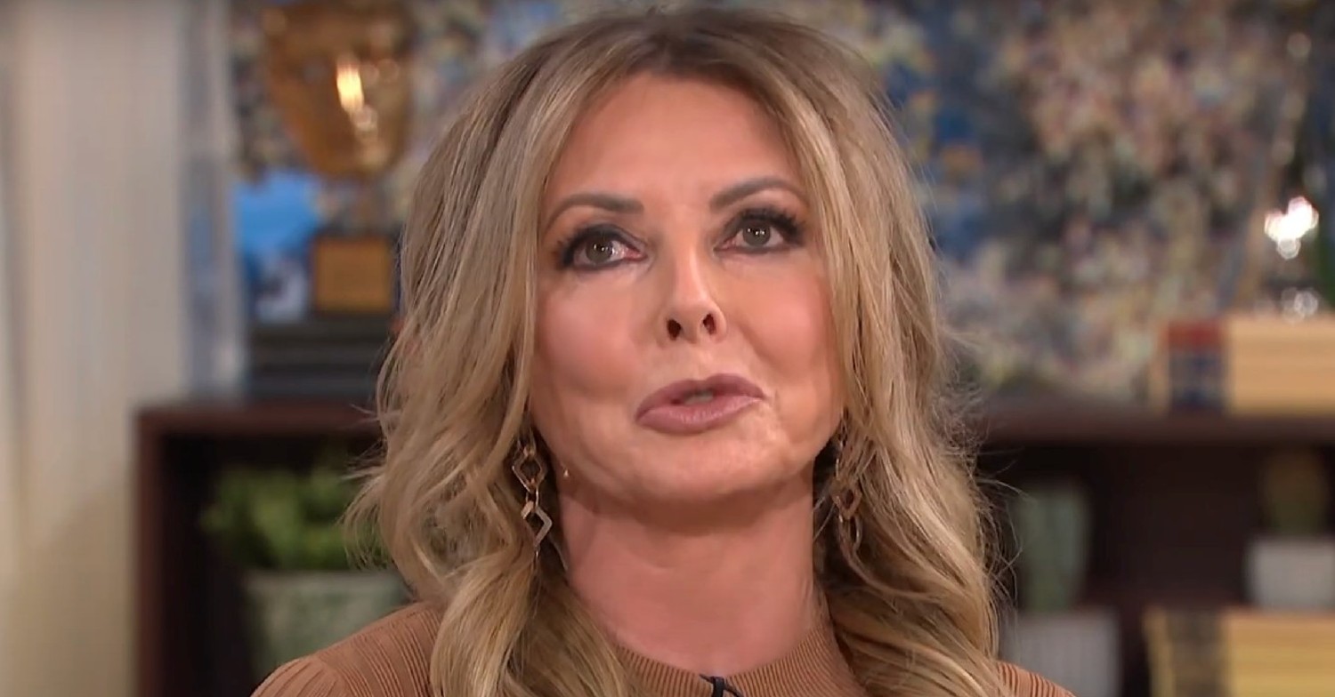 Carol Vorderman looking cross on This Morning