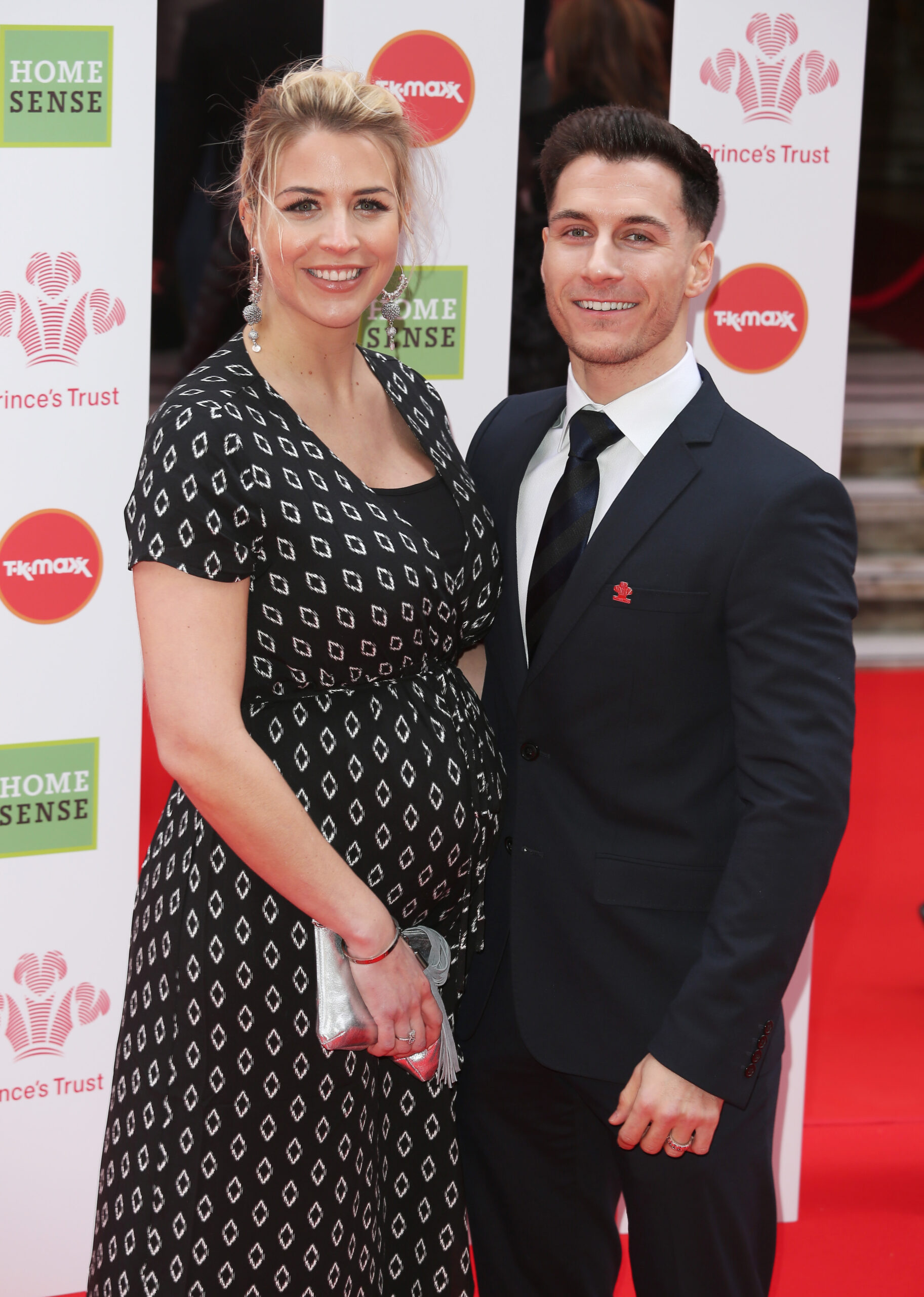 Gemma Atkinson and Gorka Marquez standing together on the red carpet