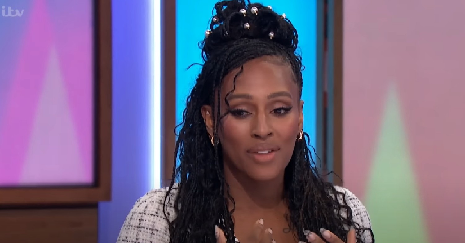 Alexandra Burke speaking on Loose Women