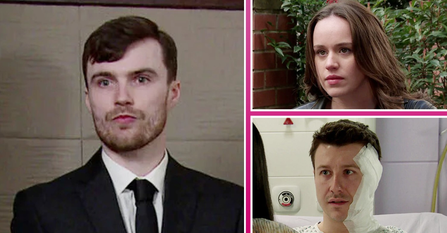 Coronation Street spoilers Justin, Faye and Ryan comp image