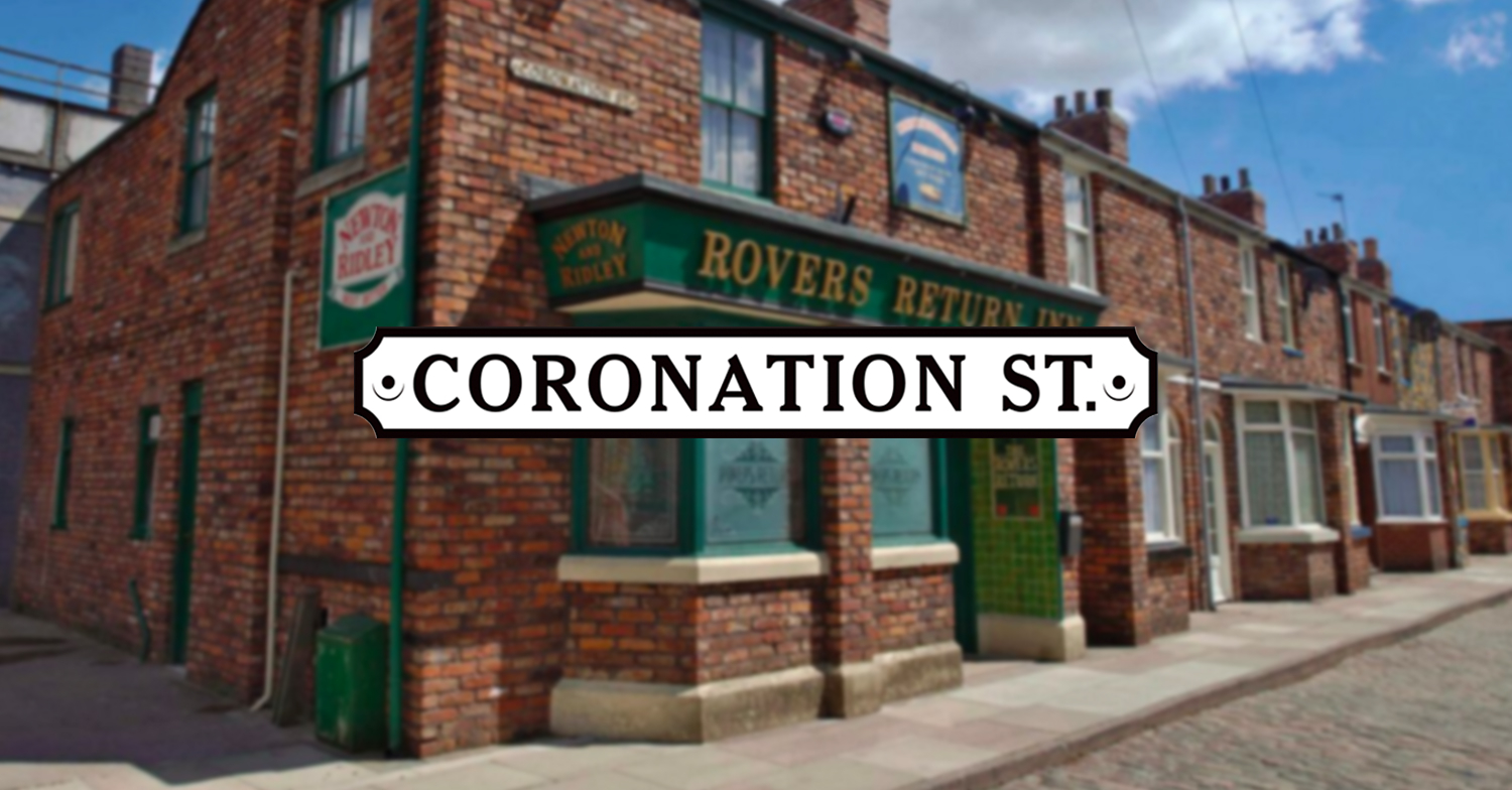 Coronation Street's logo and background