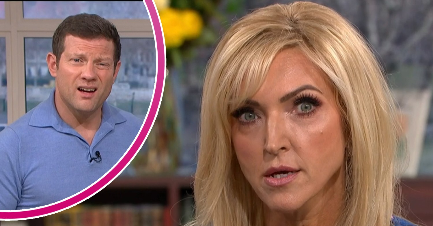 Dermot O'Leary looking confused / Eve Speakman looking intense on This Morning today