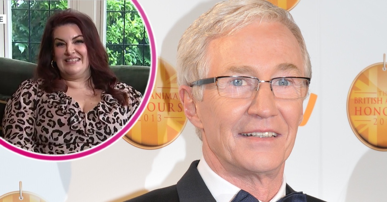 Jodie Prenger smiling on GMB, Paul O'Grady smiling at event