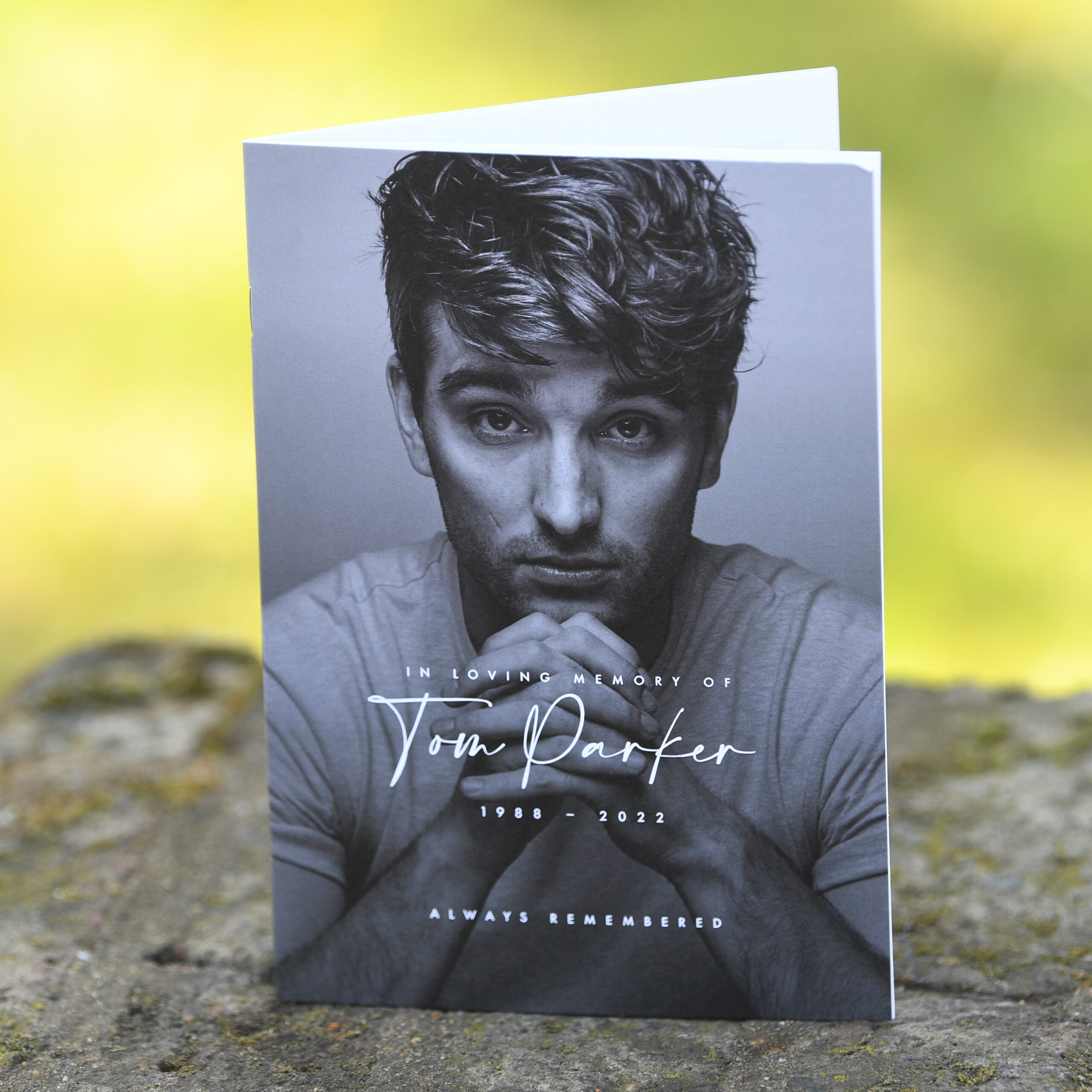 The order of service from Tom Parker's funeral