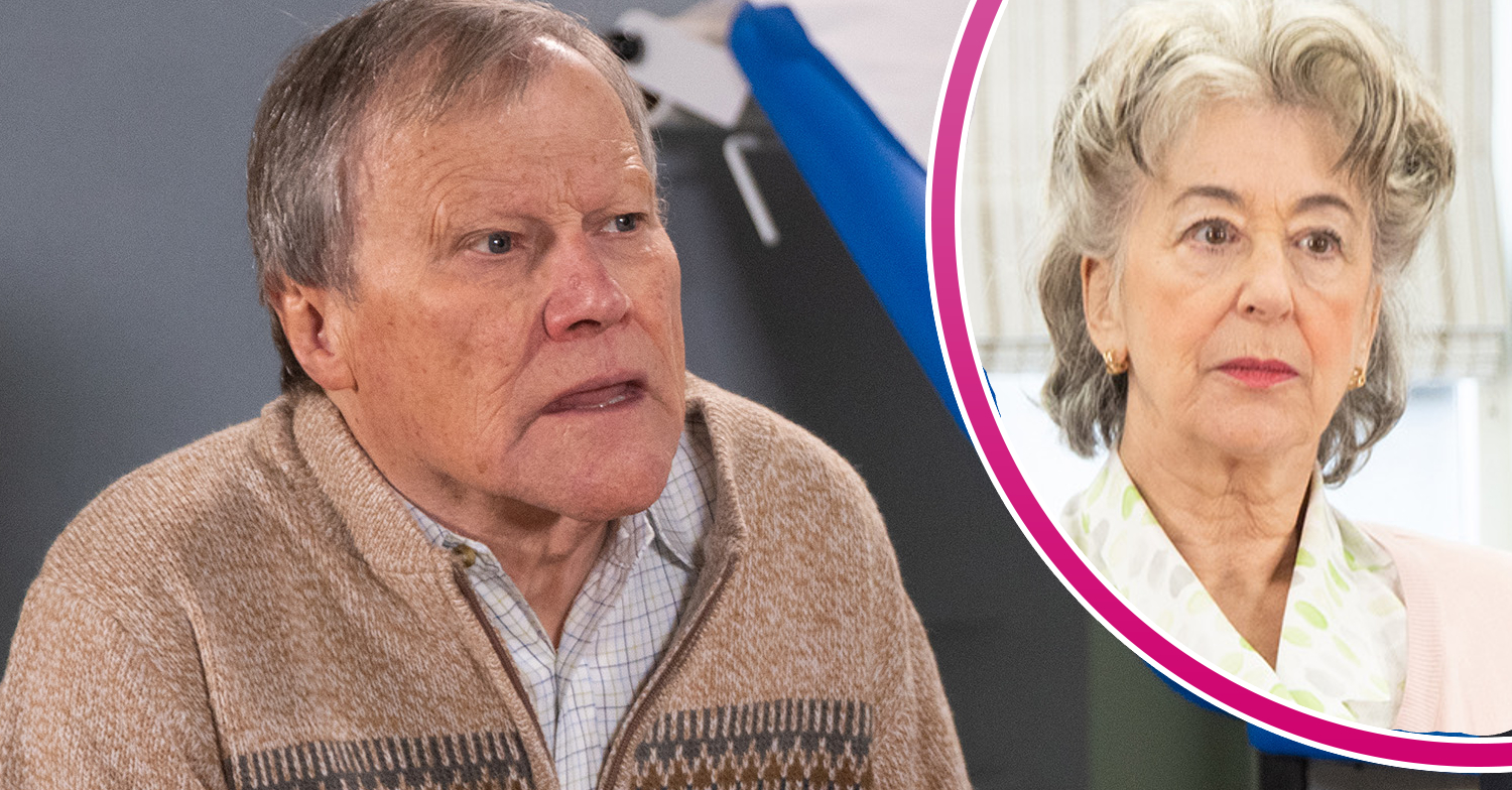 Coronation Street's Roy is concerned and, in a bubble, is Evelyn