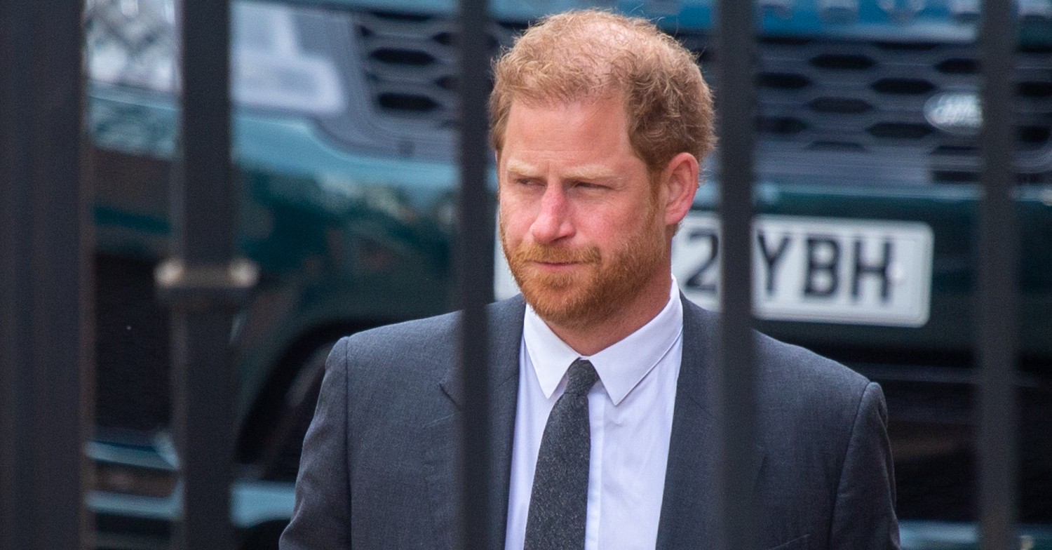 Prince Harry looking stern