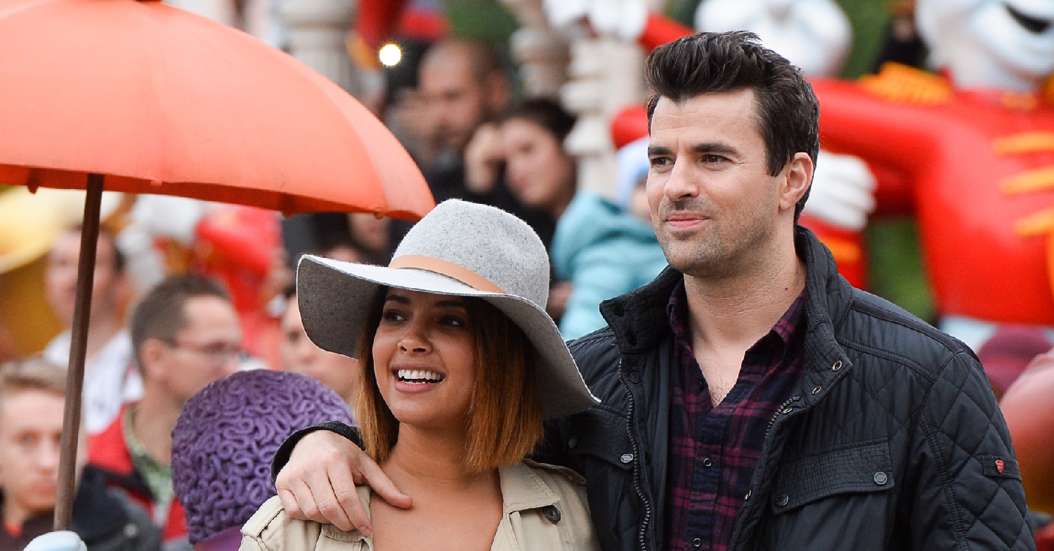 Steve Jones at Disneyland with his wife smiling