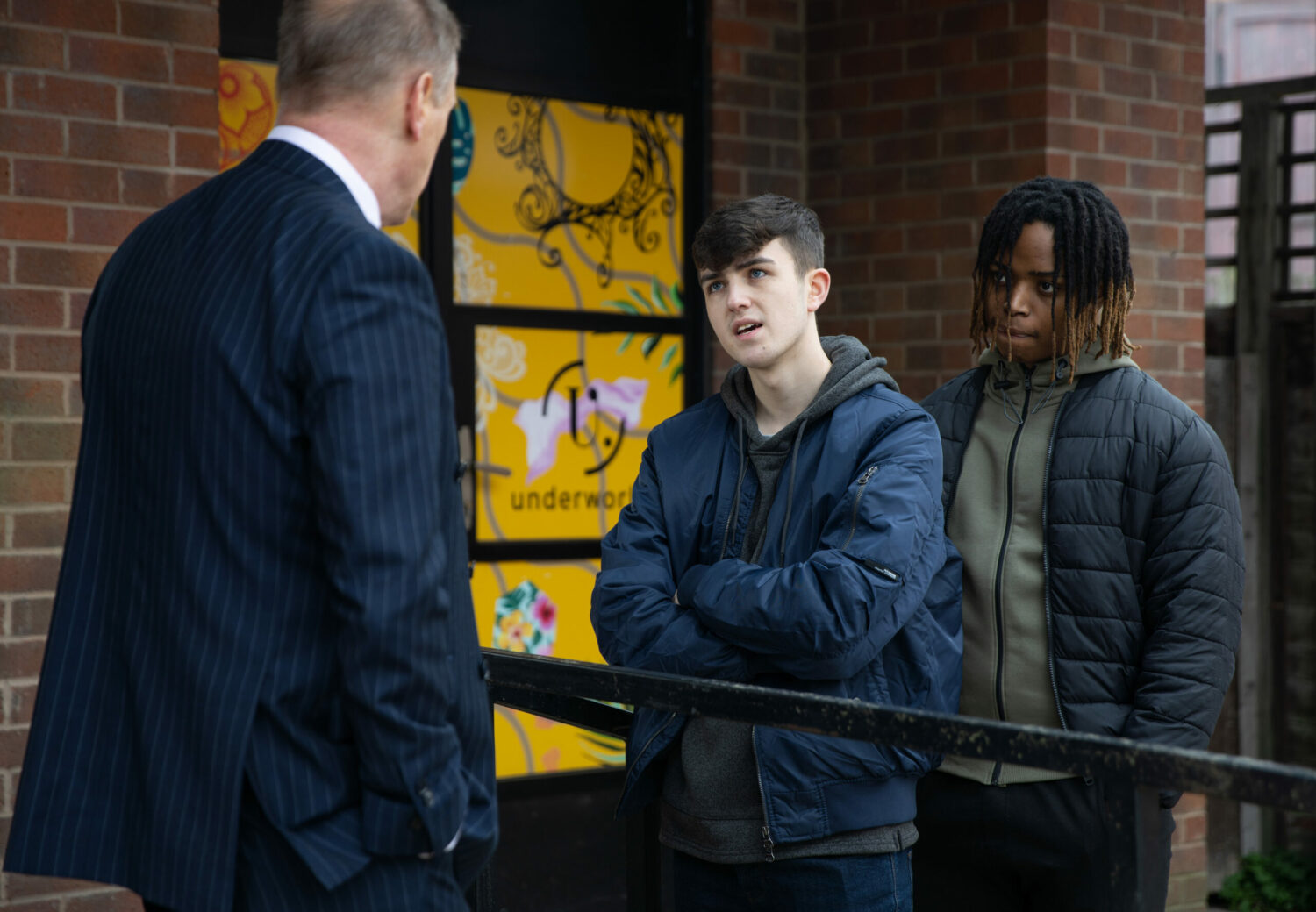 Two youths threaten Stephen in Coronation Street