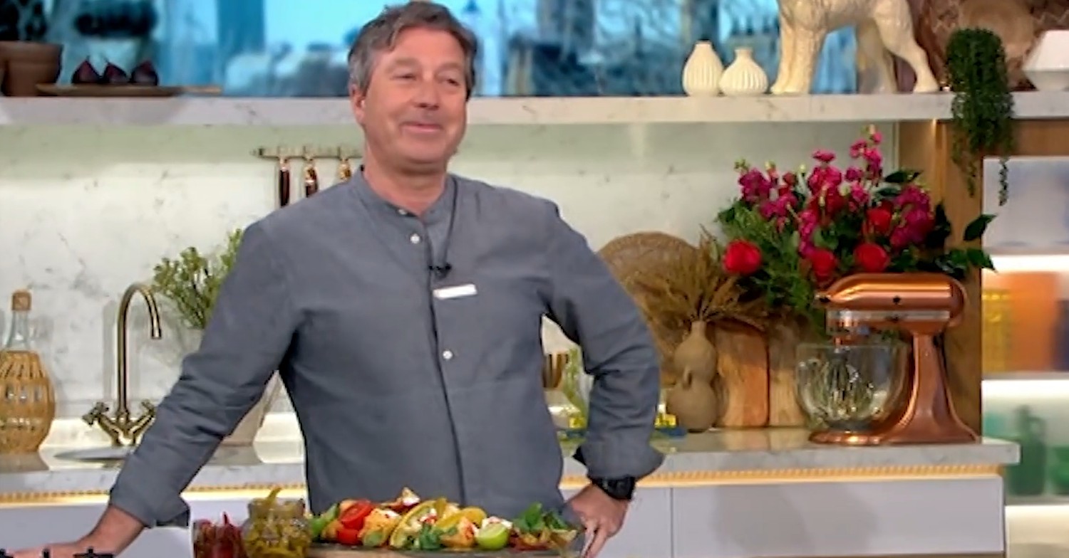 John Torode smiling on This Morning