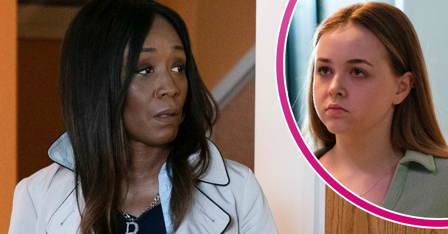 EastEnders' Denise and, in a bubble, Amy