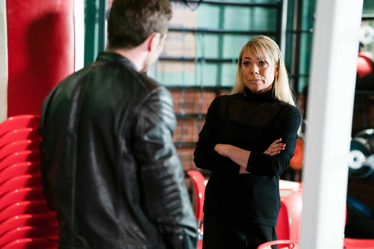 Keanu talks to Sharon on EastEnders