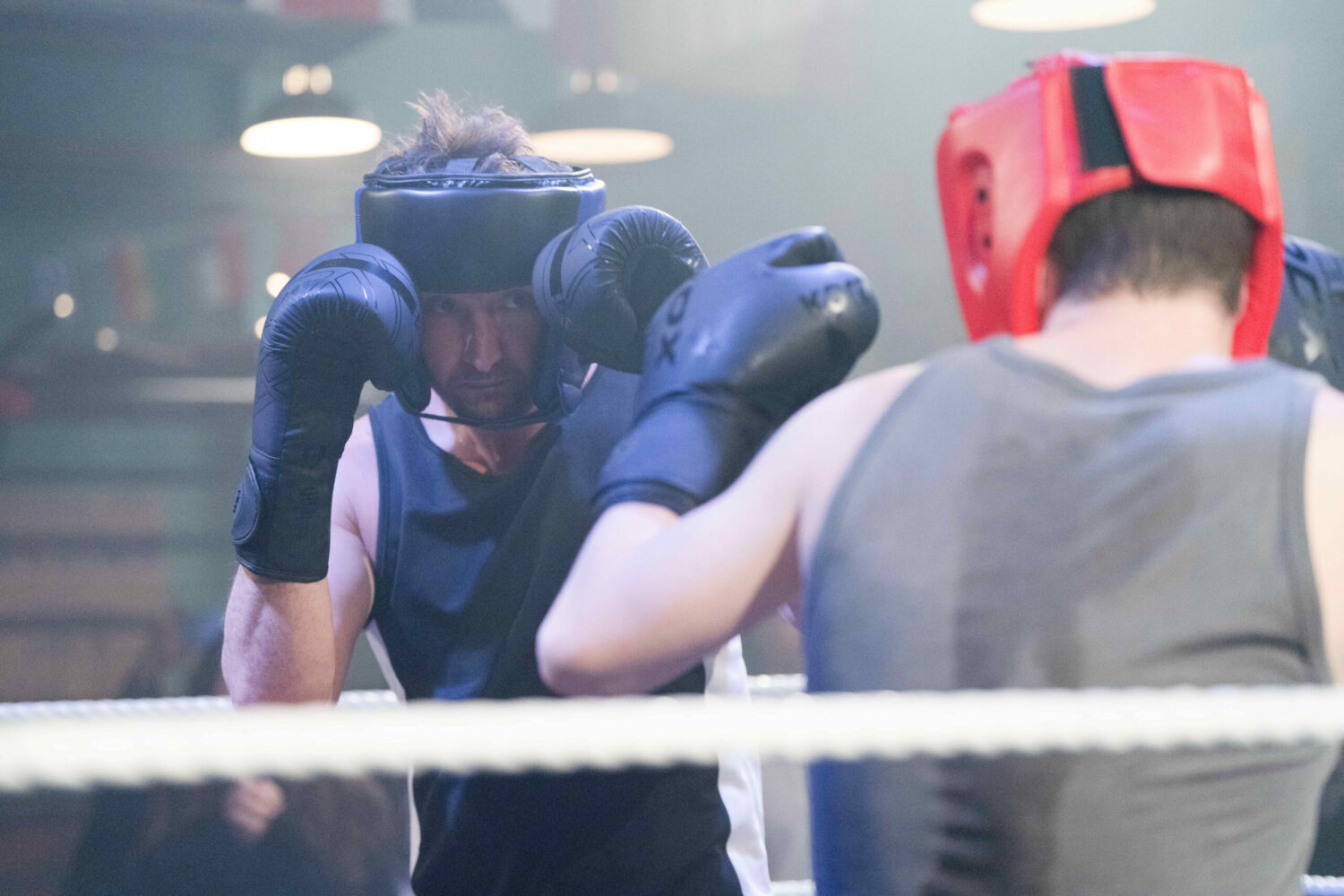Martin and Ben square off in the boxing ring on EastEnders