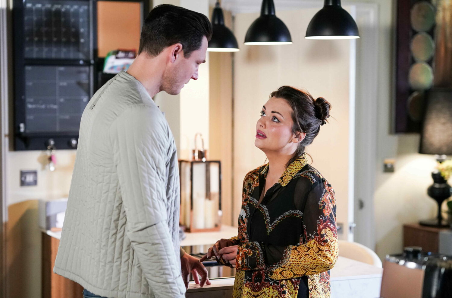 Zack talks to worried-looking Whitney on EastEnders