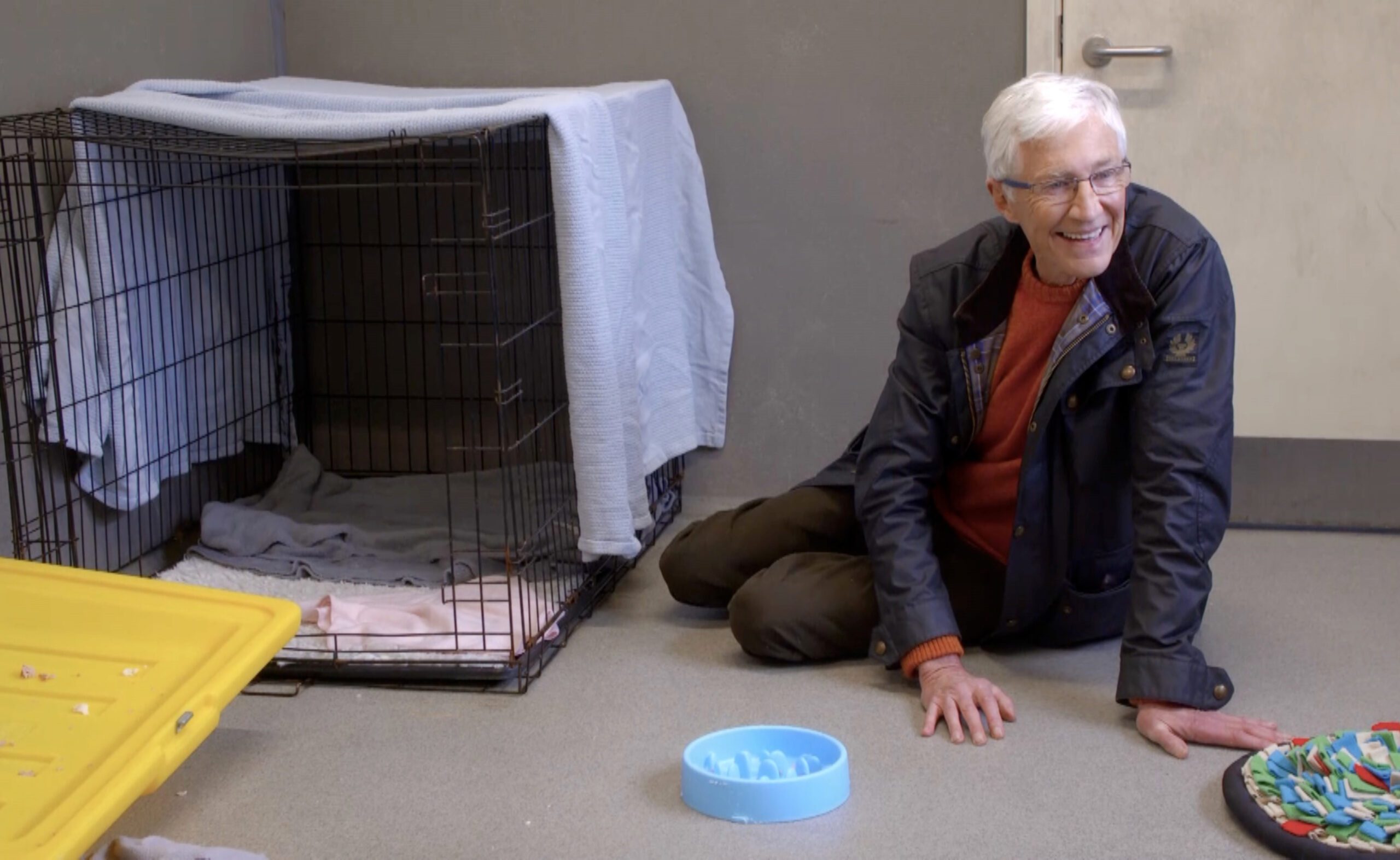 Paul O'Grady laughs on For the Love of Dogs