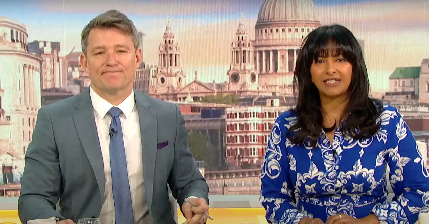 Ben and Ranvir smiling on GMB today