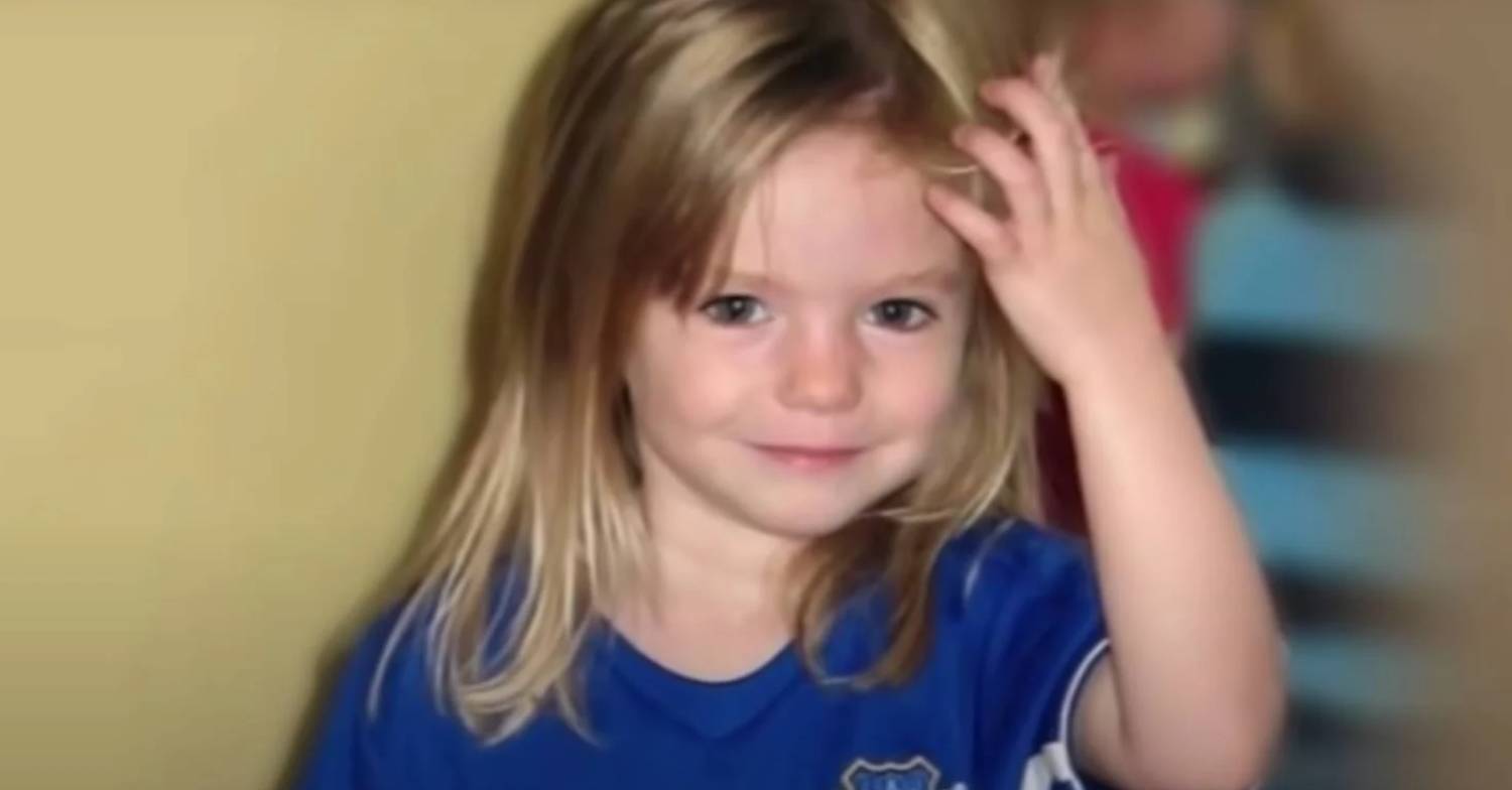 Madeleine McCann wearing a football shirt