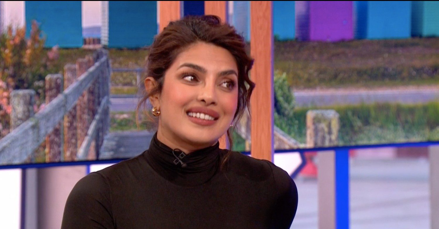 Priyanka Chopra looking stern on The One Show