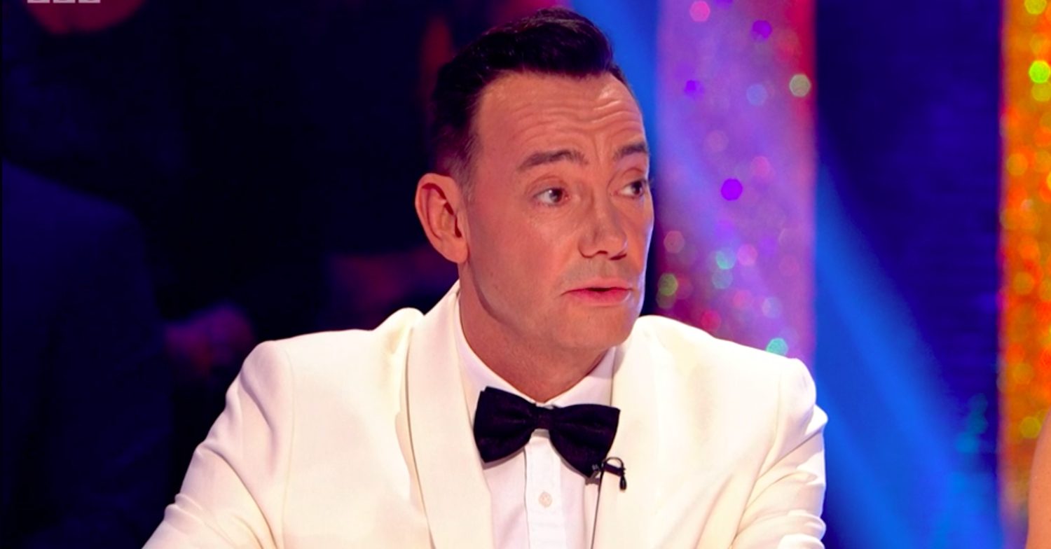 Craig Revel Horwood looking serious on Strictly