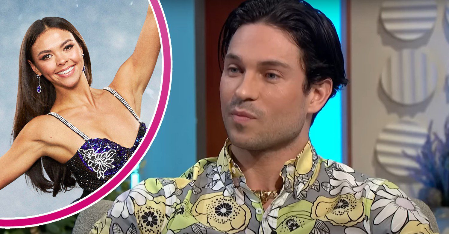 Joey Essex talking on Lorraine and Vanessa smiling on Dancing On Ice