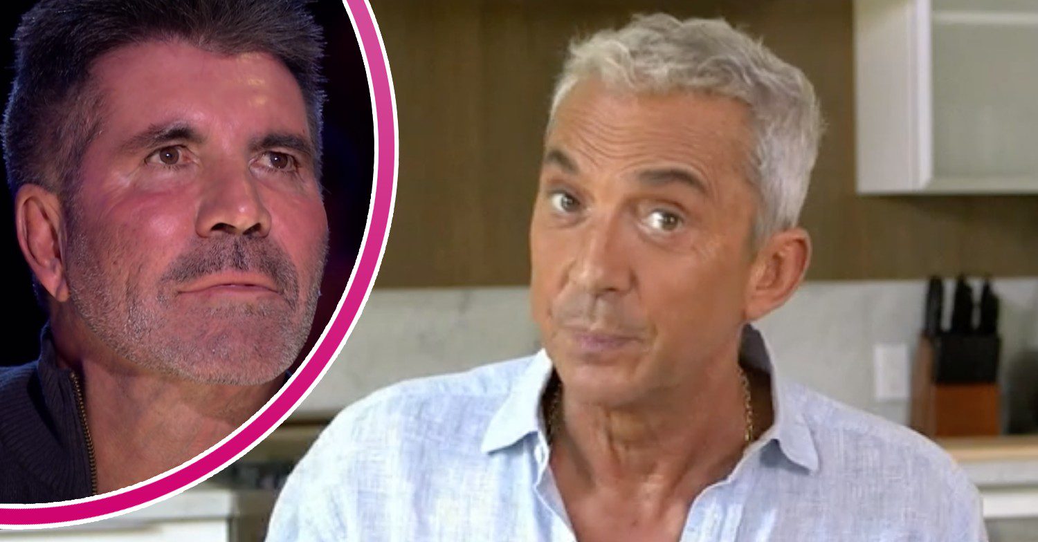 Simon Cowell looks serious, BGT judge Bruno Tonioli raises his eyebrows