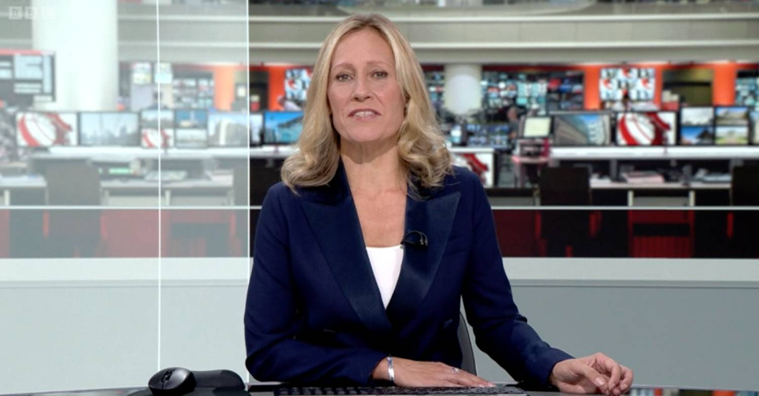 Sophie Raworth reads the news