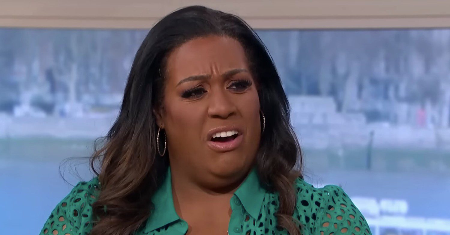 Alison Hammond looking shocked on This Morning