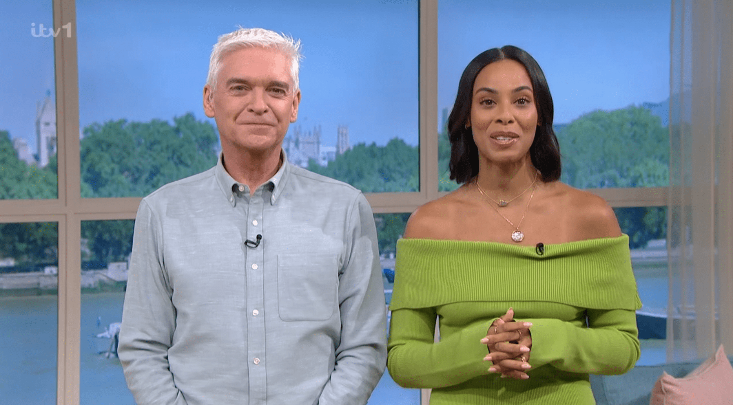 Phillip Schofield and Rochelle Humes presenting This Morning