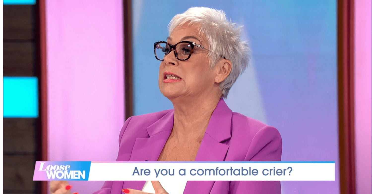 Denise Welch grimacing on Loose Women