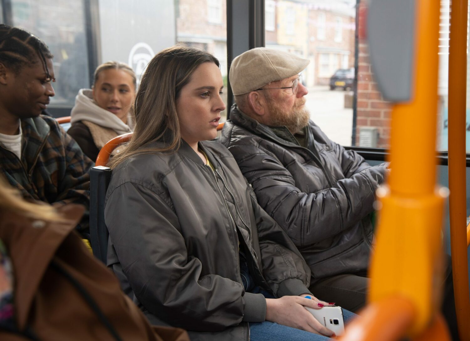 Amy Barlow in Coronation Street has a panic attack on the bus