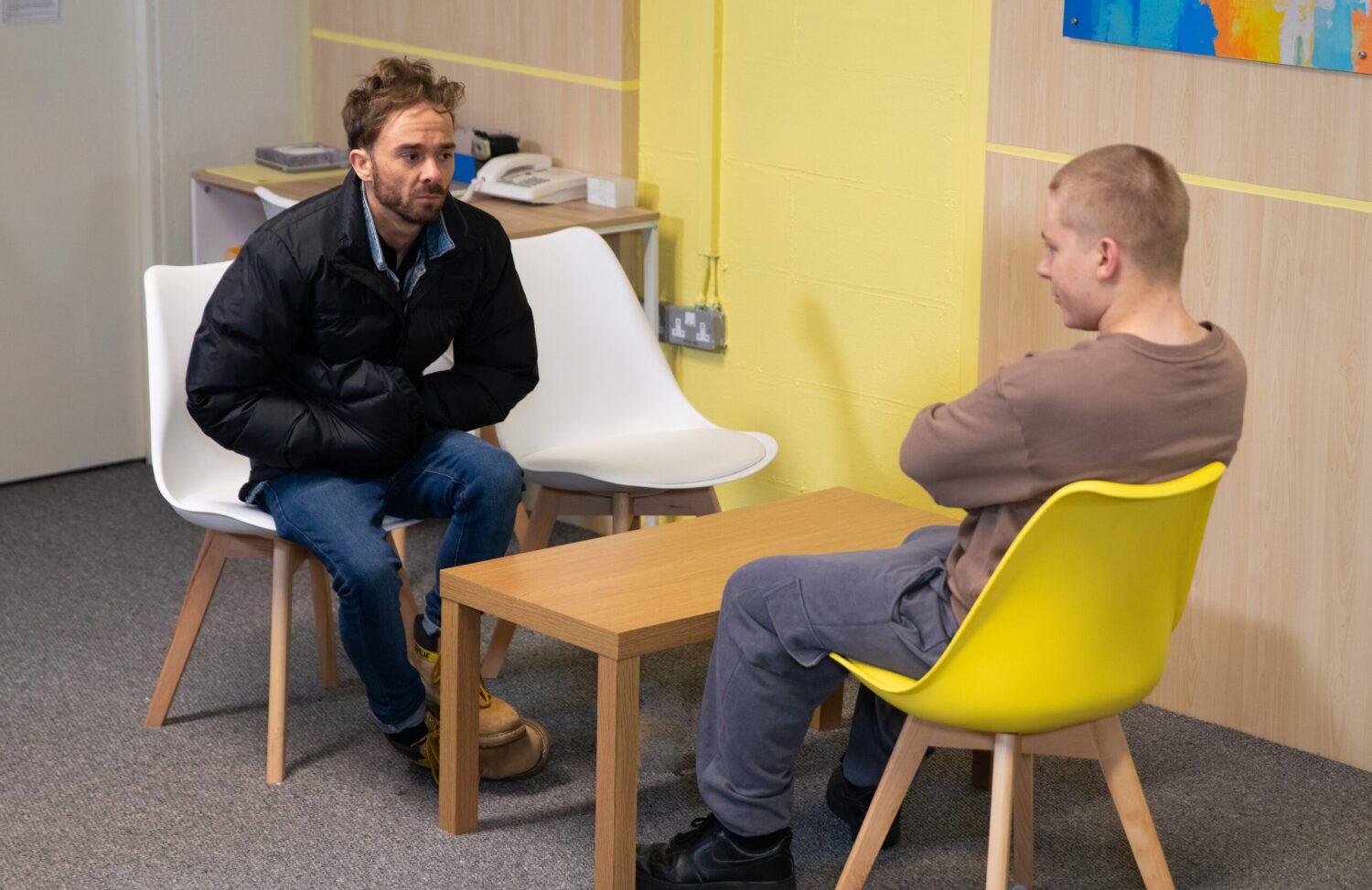 David Platt looks concerned as he visits Max Turner in the STC